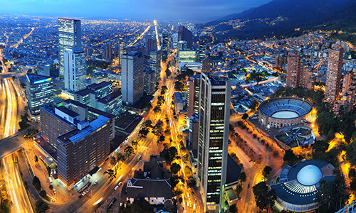 view of the ciityscape from a high vantage point